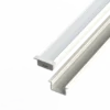 Aluminiumprofil 10mm - abgesenkt - L2020xB16xH9,8mm - Weiß + Abdeckung matt