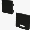 Anfangs- und Endstück für Aluminium Leuchtband Profil 1000*16*12mm - hoch - Schwarz