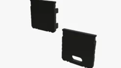Anfangs- und Endstück für Aluminium Leuchtband Profil 1000*16*12mm - hoch - Schwarz