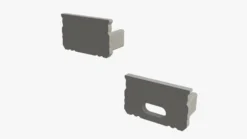 Anfangs- und Endstück für Aluminium Leuchtband Profil 1000*9*12mm - flach - Grau