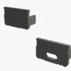 Anfangs- und Endstück für Aluminium Leuchtband Profil 1000*9*12mm - flach - Schwarz