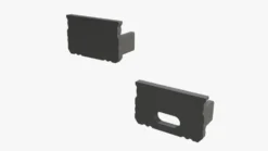 Anfangs- und Endstück für Aluminium Leuchtband Profil 1000*9*12mm - flach - Schwarz