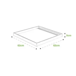 Aufputz-Deckenrahmen Weiß - 62x62 cm | 42MM Geeignet für LED panelen