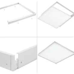 Aufputz-Klickrahmen Weiss - für LED-Panels - 62x62 cm | 50MM Deckenrahmen LED Paneele