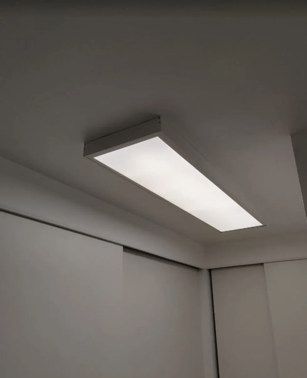 Aufputz-Klickrahmen Weiß - 120x30 cm | 40MM Geeignet für LED panelen - Schraublose Befestigung