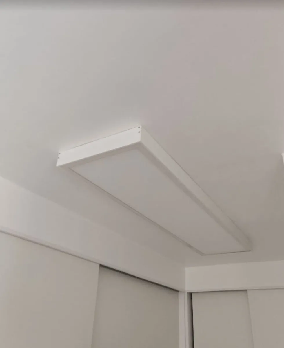 Aufputz-Klickrahmen Weiß - 120x30 cm | 40MM Geeignet für LED panelen - Schraublose Befestigung