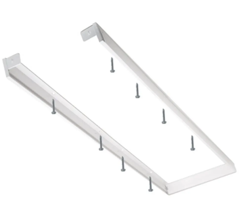 Aufputz-Klickrahmen Weiß - 120x30 cm | 40MM Geeignet für LED panelen - Schraublose Befestigung