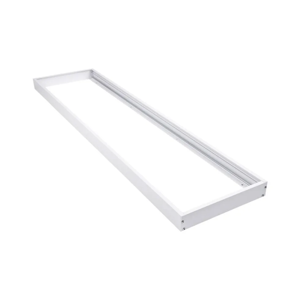 Aufputz-Klickrahmen Weiß - 120x30 cm | 40MM Geeignet für LED panelen - Schraublose Befestigung