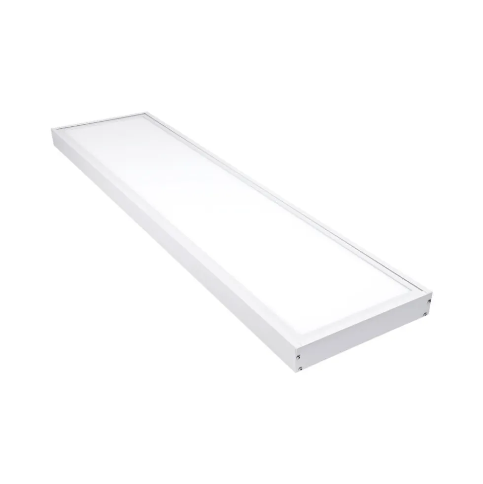 Aufputz-Klickrahmen Weiß - 120x30 cm | 40MM Geeignet für LED panelen - Schraublose Befestigung
