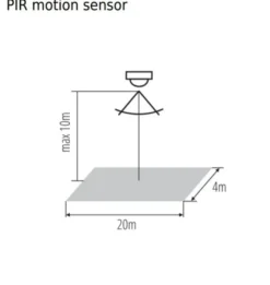 Bewegungssensor 360° - IP20 - 2x PIR Infrarot Bewegungsmelder - 230V max. 2000W - weiß