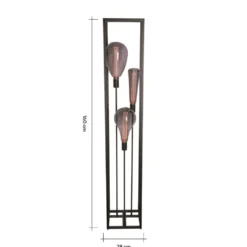 Bodenleuchte - Palco - 160cm - Schwarz - inkl. 3 LED Lampen
