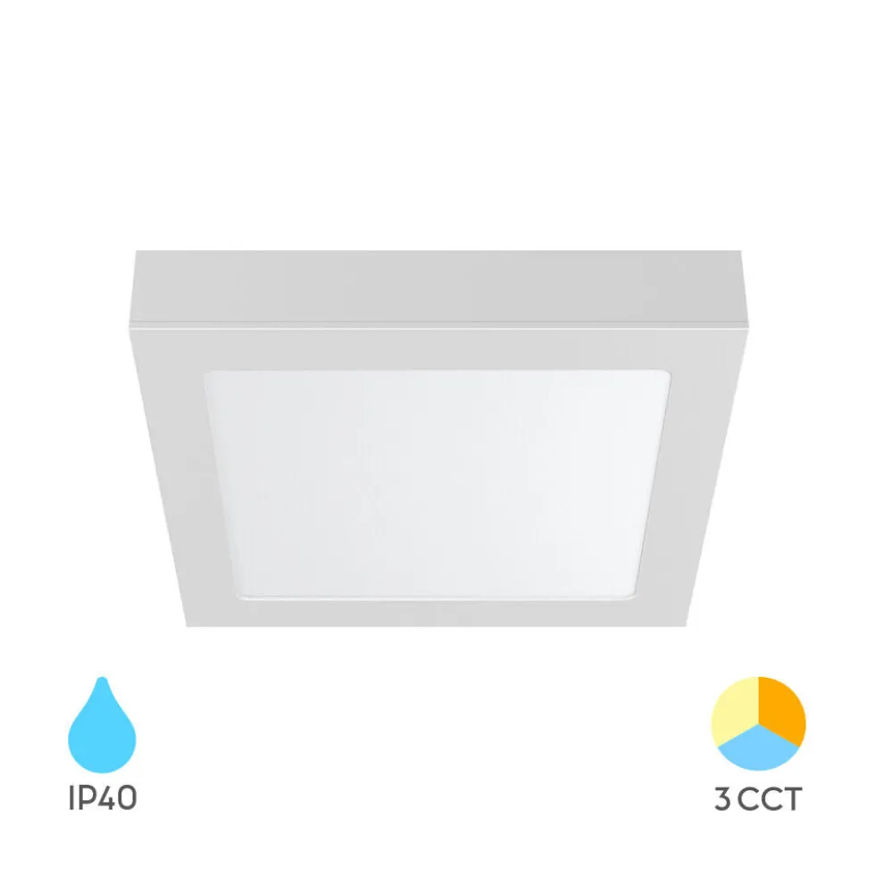 Braytron LED Plafondlamp 12W - 1120lm CCT Weiß Quadratisch