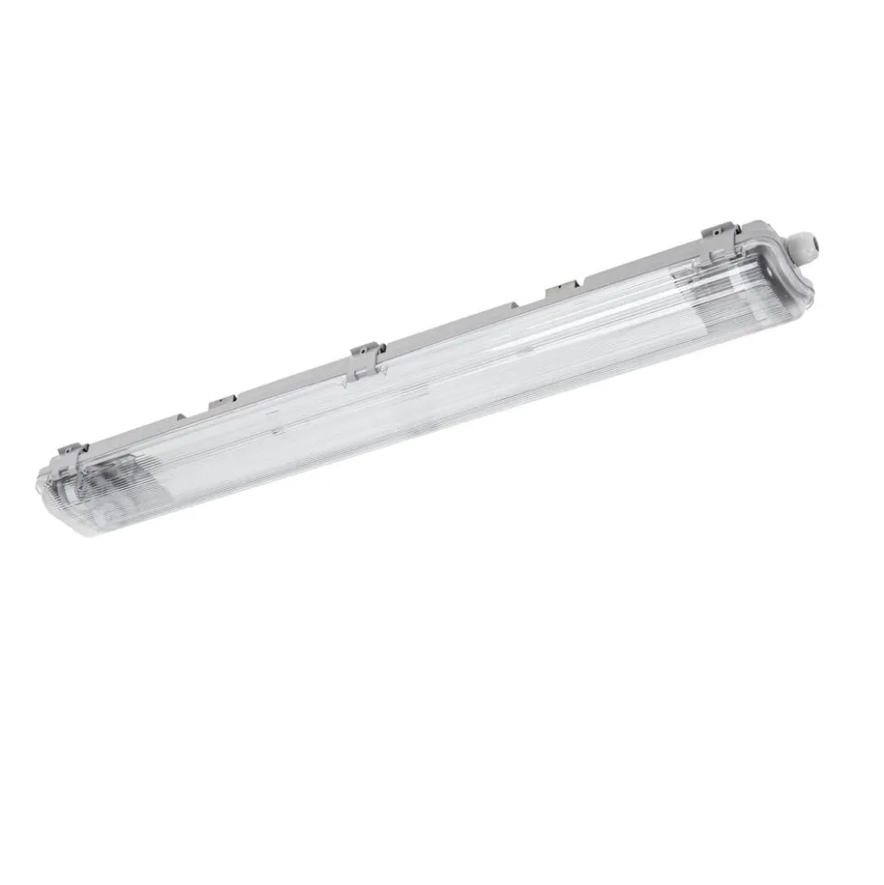 60cm LED Halterung IP65 + 2 High Lumen LED Leuchtstoffröhren 10W pro Röhre - 6000K 865 Tageslichtweiß - Komplettset
