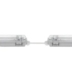 60cm LED Halterung IP65 + 2 Standard LED Leuchtstoffröhren 10W pro Röhre - 6000K 865 Tageslichtweiß - Komplettset