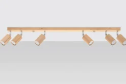 Deckenspot BERG 6 Holz Natur - 6x GU10 Fassung - max. 6x40W - exkl. LED's
