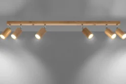 Deckenspot BERG 6 Holz Natur - 6x GU10 Fassung - max. 6x40W - exkl. LED's