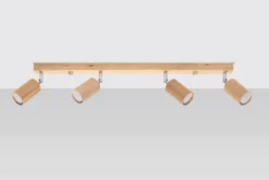 Deckenspot BERG 4 Holz Natur - 4x GU10 Fassung - max. 4x40W - exkl. LED's