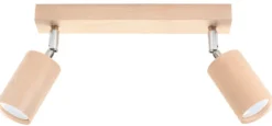 Deckenspot BERG 2 Natur Holz - 2x GU10 Fassung - max. 2x40W - exkl. LED's