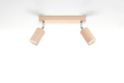 Deckenspot BERG 2 Natur Holz - 2x GU10 Fassung - max. 2x40W - exkl. LED's