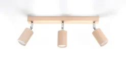 Deckenspot BERG 3 Natur Holz - 3x GU10 Fassung - max. 3x40W - exkl. LED's