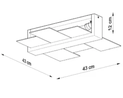 Deckenspot FENIKS 2 Wengé Holz - 2x E27 Fassung - max. 2x60W - exkl. LED's