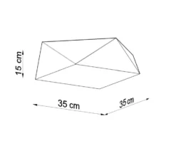 Deckenspot HEXA 35 Silber - 2x E27 Fassung - max. 2x60W - exkl. LED's