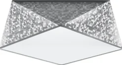Deckenspot HEXA 35 Silber - 2x E27 Fassung - max. 2x60W - exkl. LED's