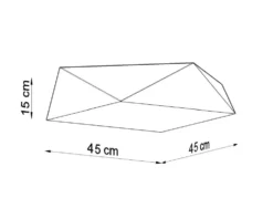 Deckenspot HEXA 45 Silber - 2x E27 Fassung - max. 2x60W - exkl. LED's