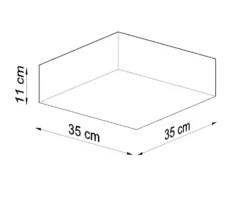 Deckenspot HORUS 35 Grau - 2x E27 Fassung - max. 2x60W - exkl. LED's
