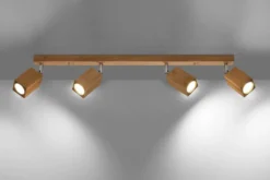 Deckenspot KEKE 4 Eiche - 4x GU10 Fassung - max. 2x40W - exkl. LED's