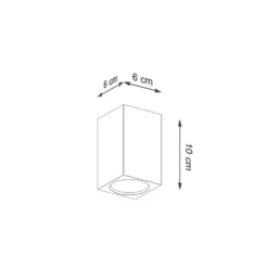 Deckenspot KEKE 10 Eiche - 1x GU10 Fassung - max. 40W - exkl. LED's