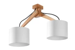 Deckenspot LEGNO 2 Natur Holz - 2x E27 Fassung - max. 2x60W - exkl. LED's