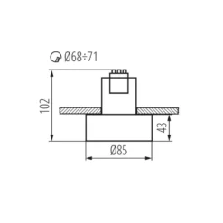 Deckenspot MINI RITI GU10 B/B