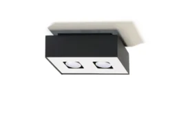 Deckenspot MONO 2 Schwarz - 2x GU10 Fassung - max. 2x40W - exkl. LED's