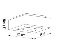 Deckenspot MONO 4 Schwarz - 4x GU10 Fassung - max. 4x40W - exkl. LED's