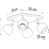 Deckenspot OCULARE 4 Schwarz - 4x GU10 Fassung - max. 4x40W - exkl. LED's