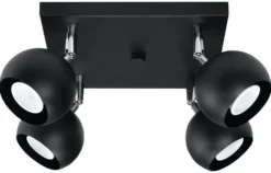 Deckenspot OCULARE 4 Schwarz - 4x GU10 Fassung - max. 4x40W - exkl. LED's