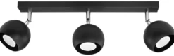 Deckenspot OCULARE 3 Schwarz - 3x GU10 Fassung - max. 3x40W - exkl. LED's
