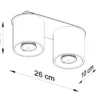 Deckenspot ORBIS 2 Schwarz - 2x GU10 Fassung - max. 2x40W - exkl. LED's