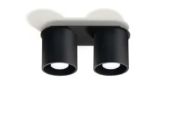 Deckenspot ORBIS 2 Schwarz - 2x GU10 Fassung - max. 2x40W - exkl. LED's