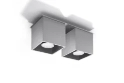 Deckenspot QUAD 2 Grau - 2x GU10 Fassung - max. 2x40W - exkl. LED's