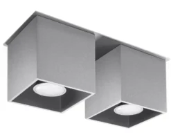 Deckenspot QUAD 2 Grau - 2x GU10 Fassung - max. 2x40W - exkl. LED's