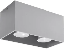 Deckenspot QUAD Grau - 2x GU10 Fassung - max. 2x40W - exkl. LED's