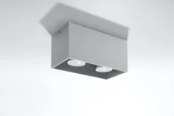 Deckenspot QUAD Grau - 2x GU10 Fassung - max. 2x40W - exkl. LED's