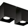 Deckenspot QUAD 2 Schwarz - 2x GU10 Fassung - max. 2x40W - exkl. LED's