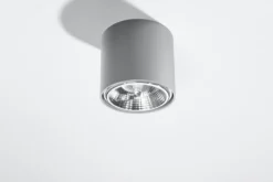 Deckenspot TIUBE Grau - 1x GU10 / ES111 Fassung - max. 40W - exkl. LED's