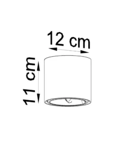 Deckenspot TIUBE Grau - 1x GU10 / ES111 Fassung - max. 40W - exkl. LED's