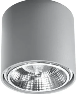 Deckenspot TIUBE Grau - 1x GU10 / ES111 Fassung - max. 40W - exkl. LED's