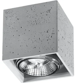 Deckenspot VALDE Beton - 1x GU10 Fassung - max. 40W - exkl. LED's
