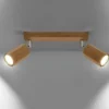 Deckenspot ZEKE 2 Eiche - 2x GU10 Fassung - max. 2x40W - exkl. LED's